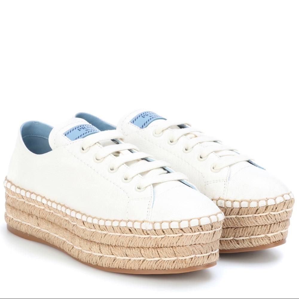 Prada Leather Platform Sneaker